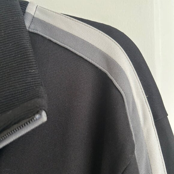 Vintage Structure Track Jacket XL Black Y2K 90's Striped Punk Streetwear Casual - Picture 3 of 13